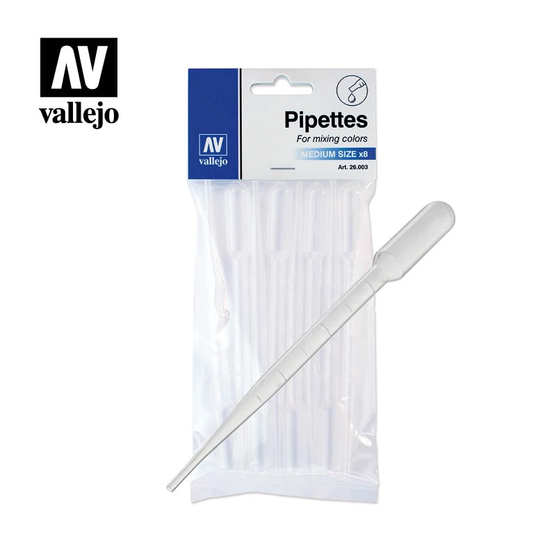 VALLEJO Pipetta közepes szett 3ml 8 darabos