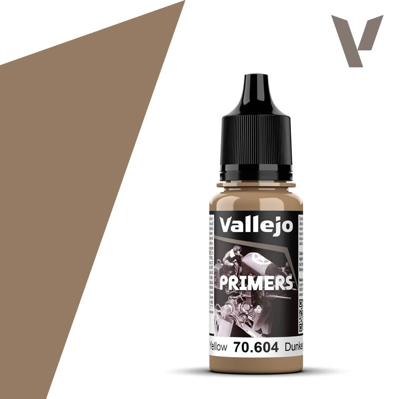 VALLEJO Primers German Dark Yellow sötétsárga akril alapozó festék 18ml
