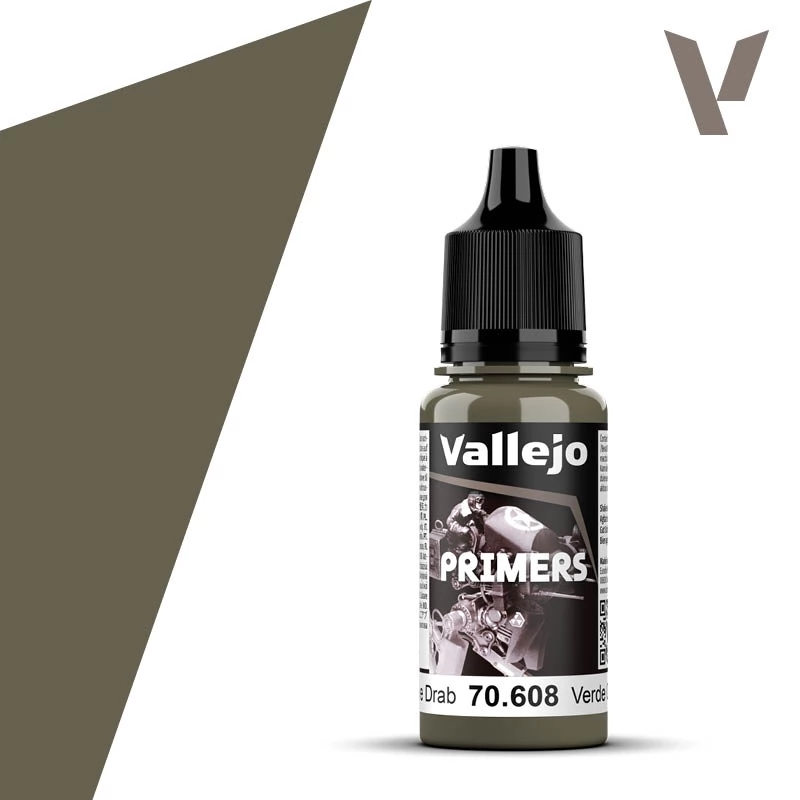 VALLEJO Primers USA Olive Drab oliva drapp akril alapozó festék 18ml