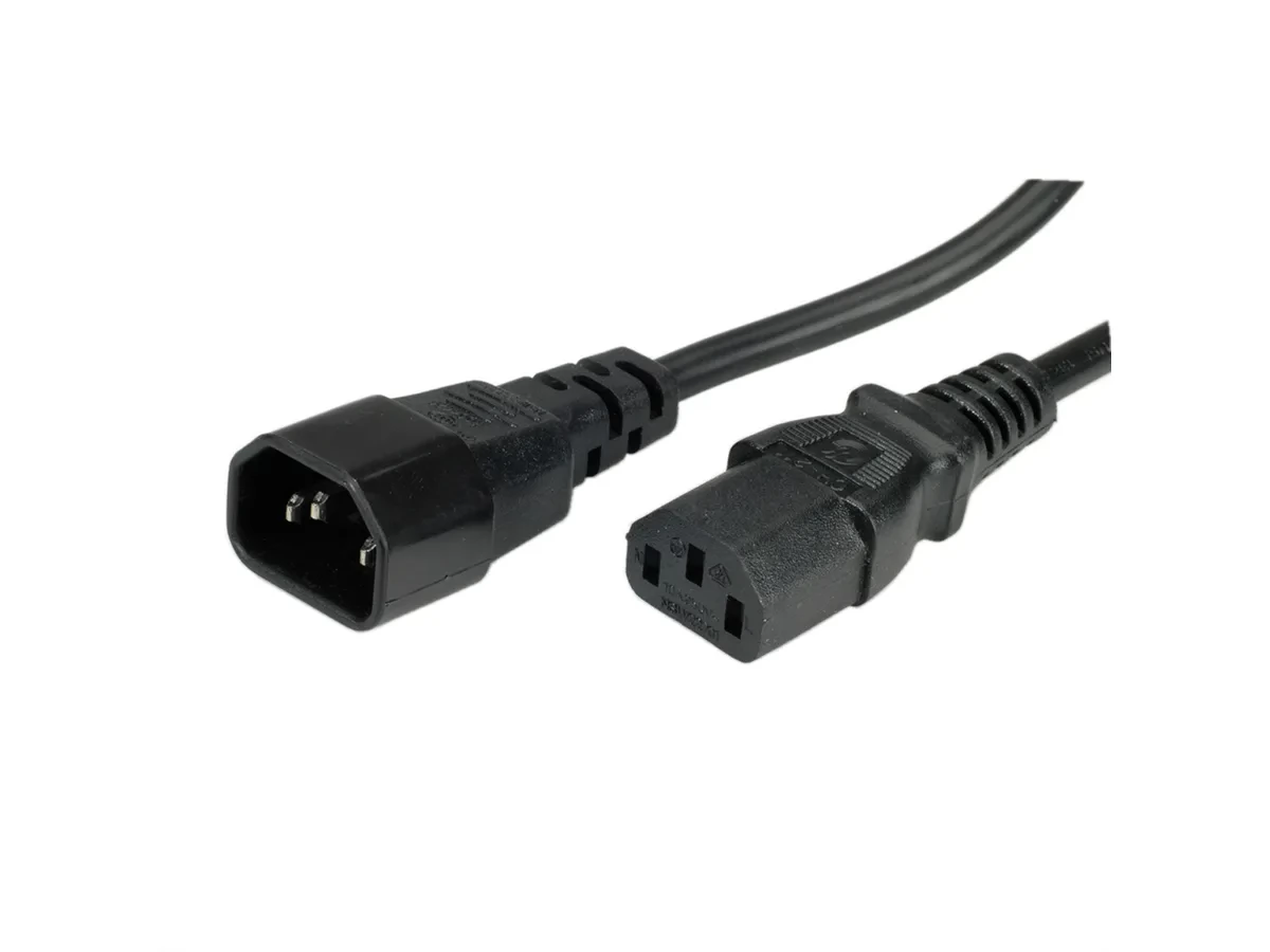 VALUELINE IEC Táp Fekete 1m 19.99.1510