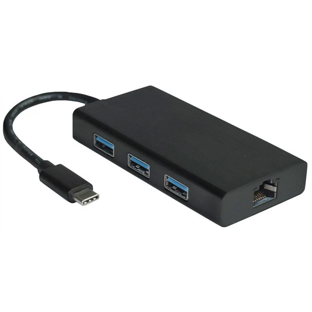VALUELINE USB 3.1 Type C HUB 3 portos + Gigabit Ethernet Adapter
