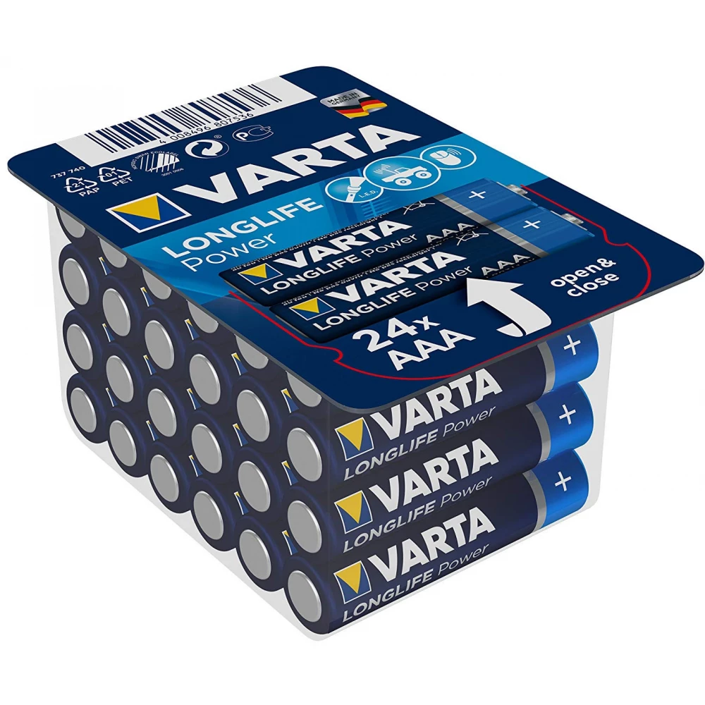 VARTA Longlife mikro ceruza elem (AAA) 24db