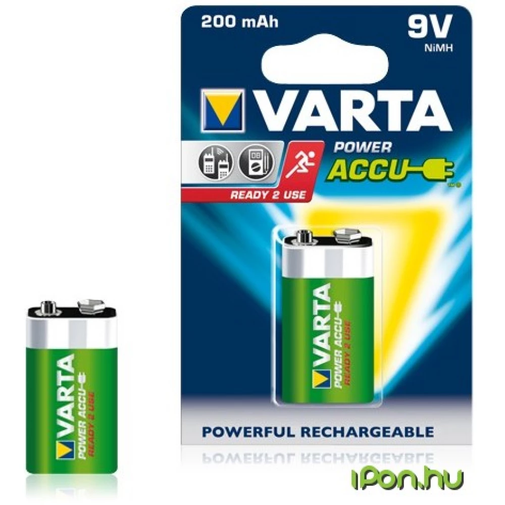 VARTA Ready to Use 9 voltos akku (E) 200mAh 1db