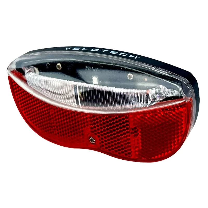 VELOTECH Kerékpár lámpa hátsó 3 LED elemes