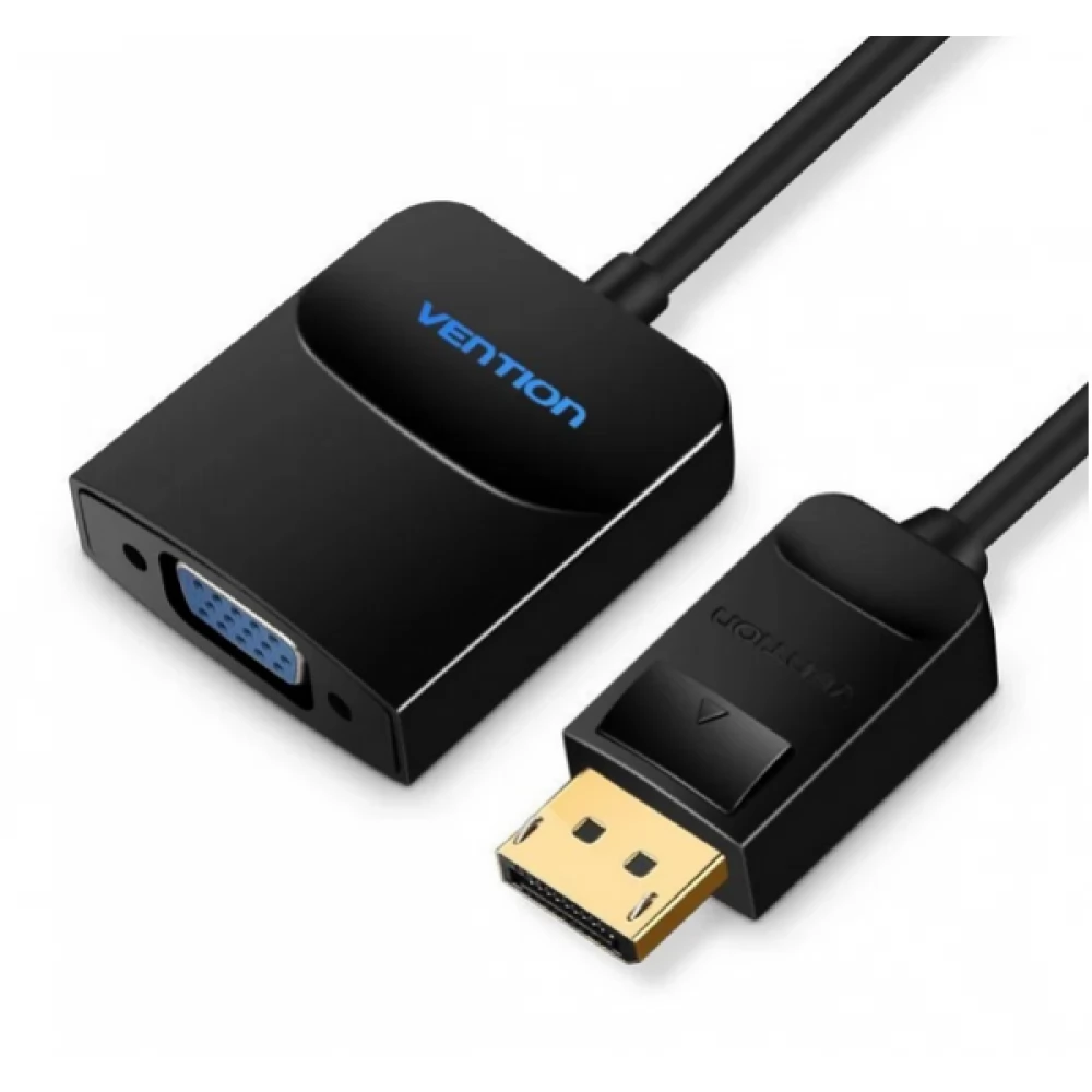 VENTION DisplayPort VGA/D-Sub Átalakító Fekete 15cm HBFBB