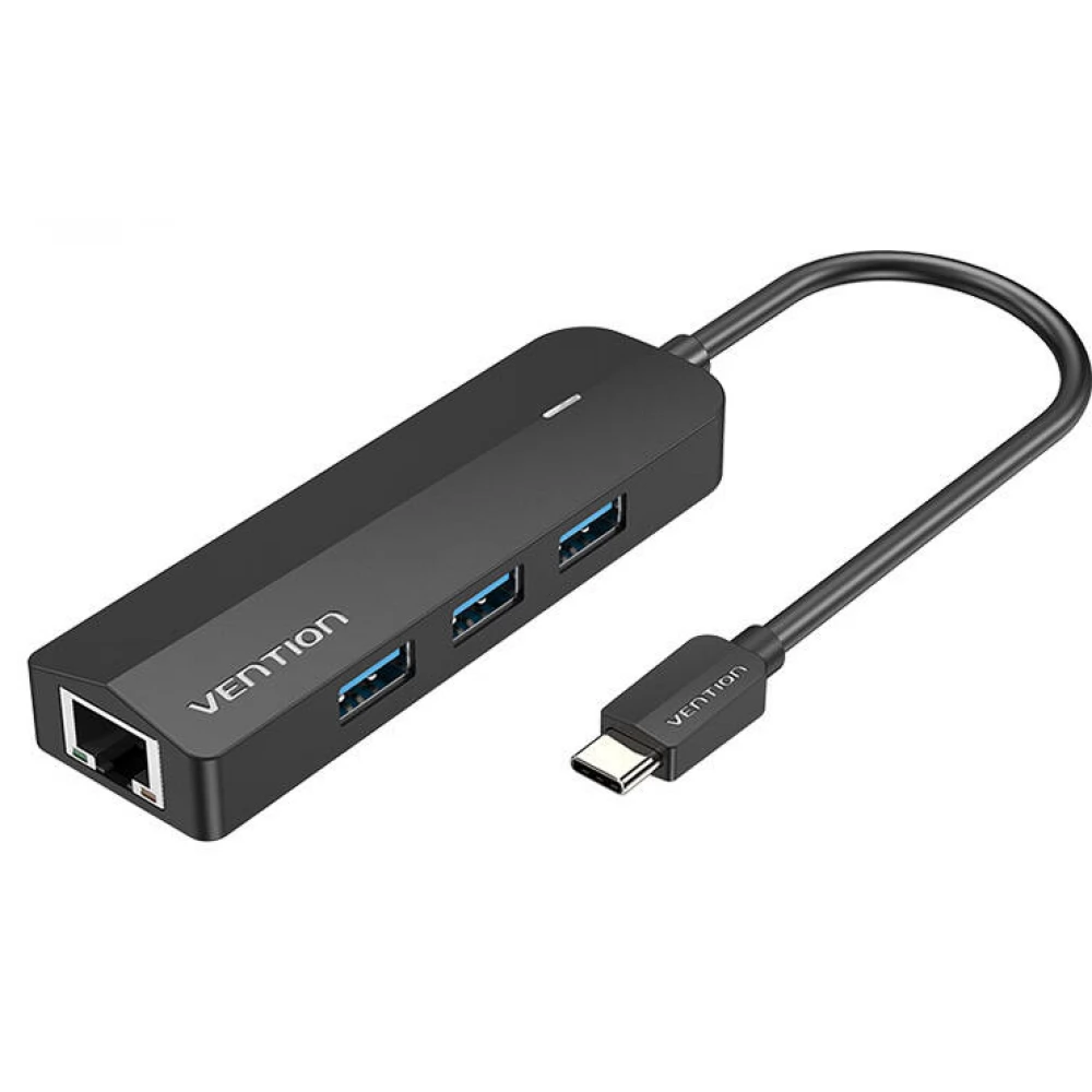 VENTION TGPBB USB-C to 3x USB 3.0 RJ45 Micro-B Hub