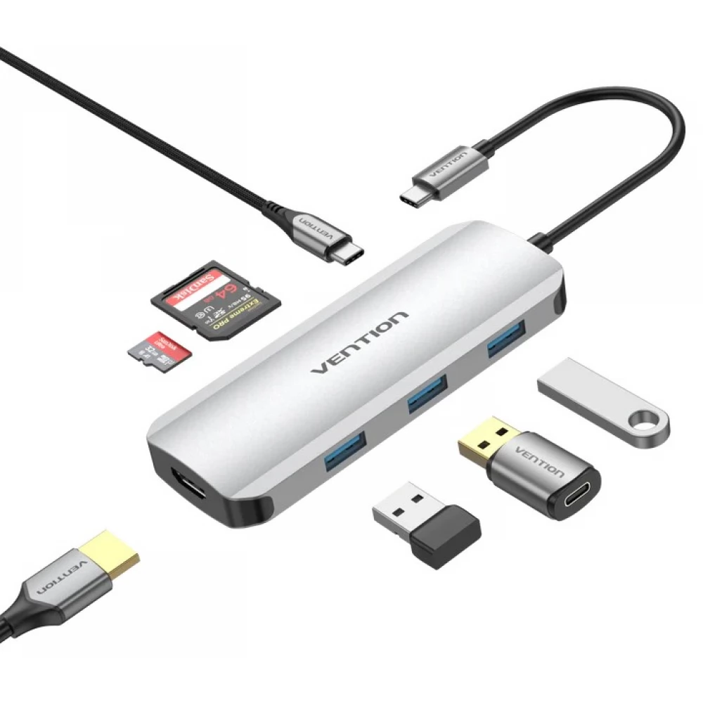 VENTION TOJHB 7-in-1 USB-C Docking Station