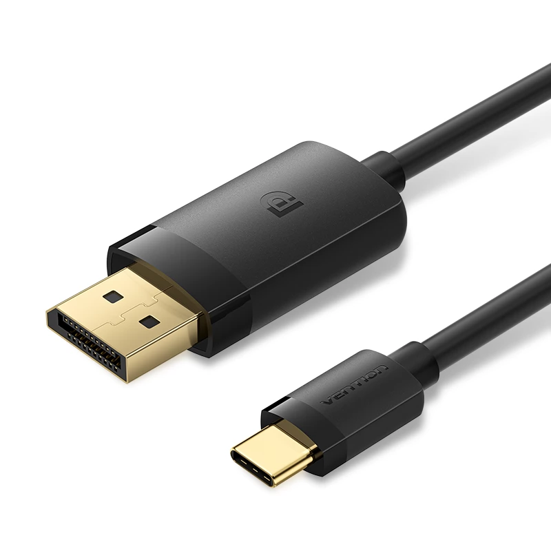 VENTION USB 2.0 Type C DisplayPort Átalakító Fekete 1.5m CRJBG