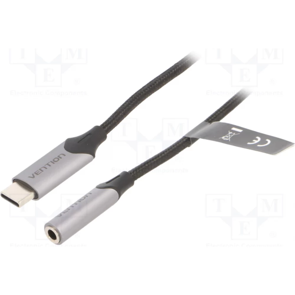 VENTION USB 2.0 Type C Jack Átalakító Fekete 1m BGMHF
