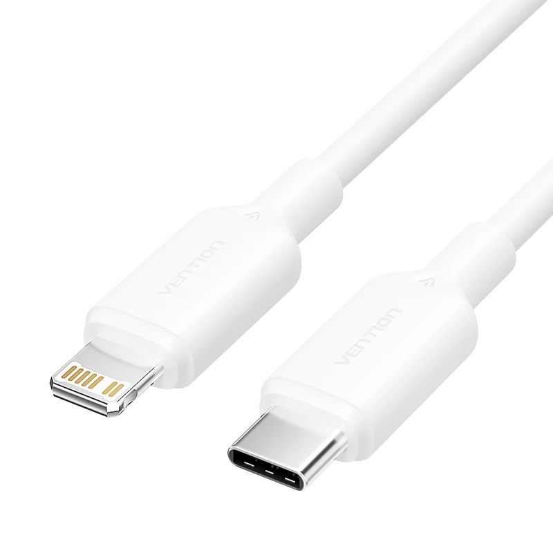 VENTION USB 2.0 Type C Lightning Töltő/adat Fehér 1m LAKWF