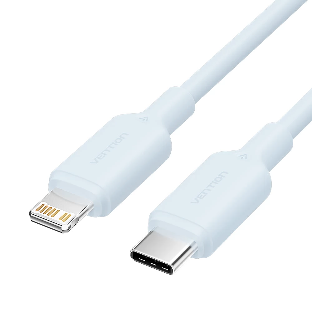 VENTION USB 2.0 Type C Lightning Töltő/adat Kék 1m LAKSF