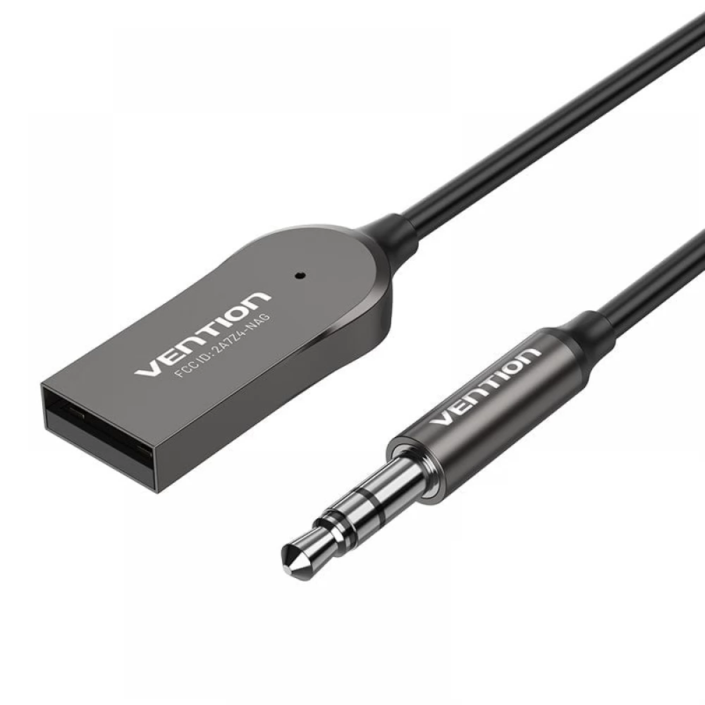 VENTION USB Car Bluetooth5.0 Audio Receiver With Coiled Cable 1.5M szürke