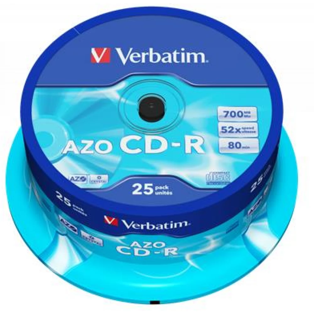VERBATIM CD-R 52x AZO 25db hengeres