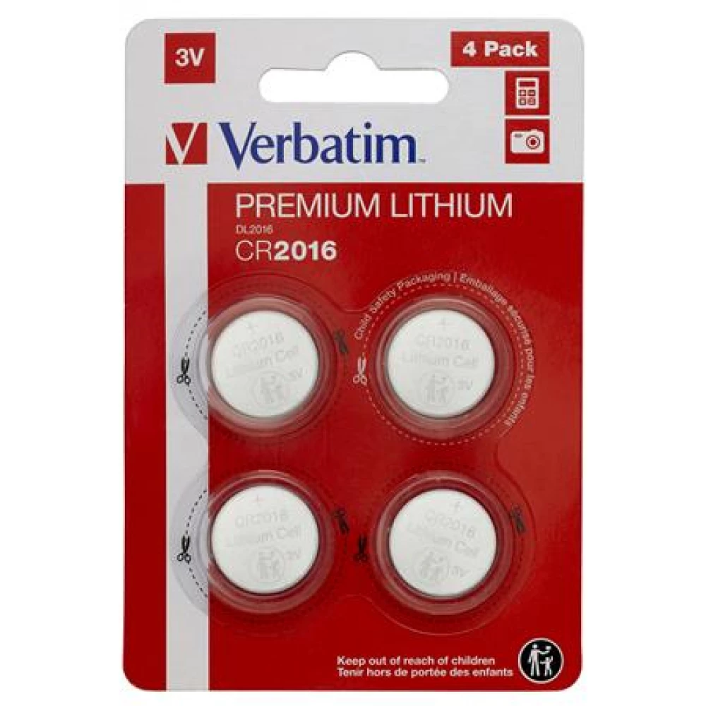 VERBATIM CR2016 Lithium gombelem (CR) 4db