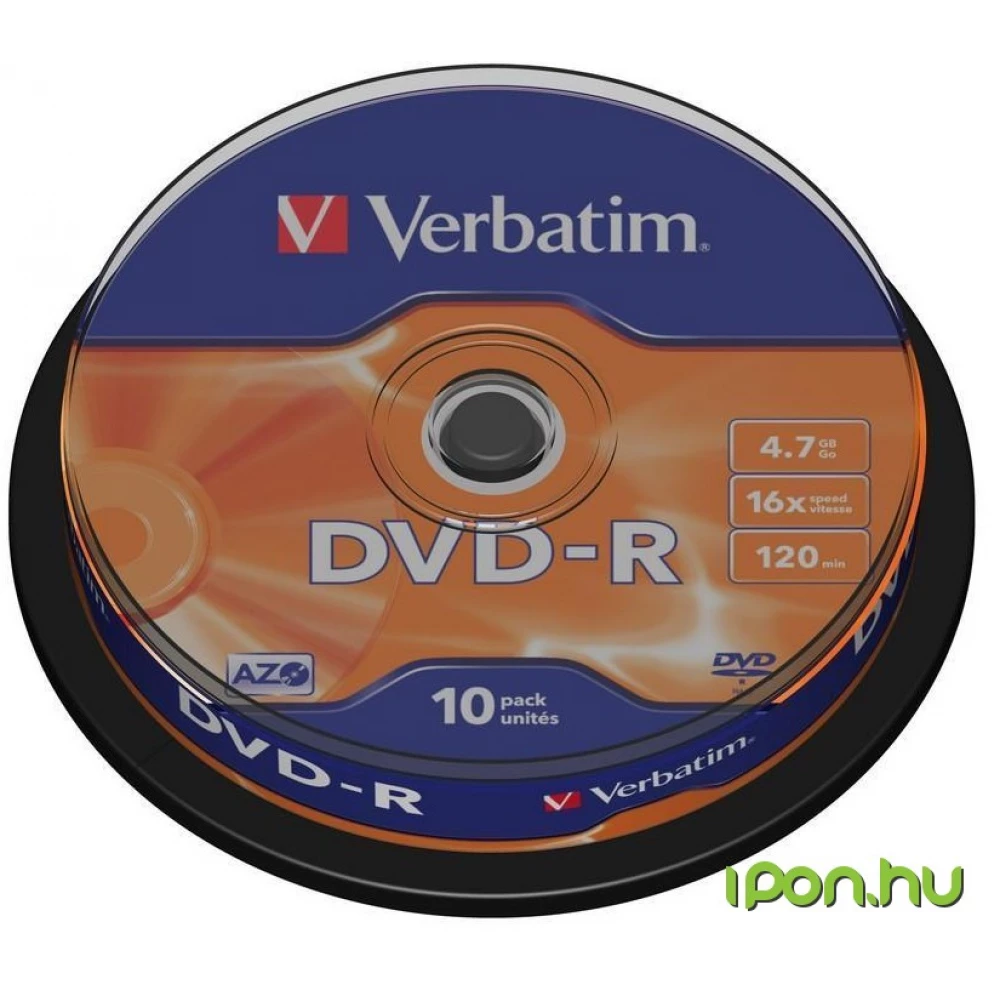 VERBATIM DVD-R 16x 10db hengeres