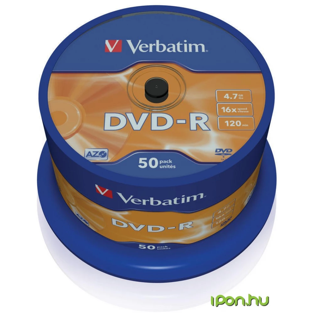 VERBATIM DVD-R 16x 50db hengeres