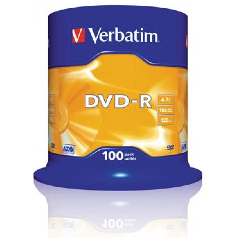 VERBATIM DVD-R 16x AZO 100db hengeres