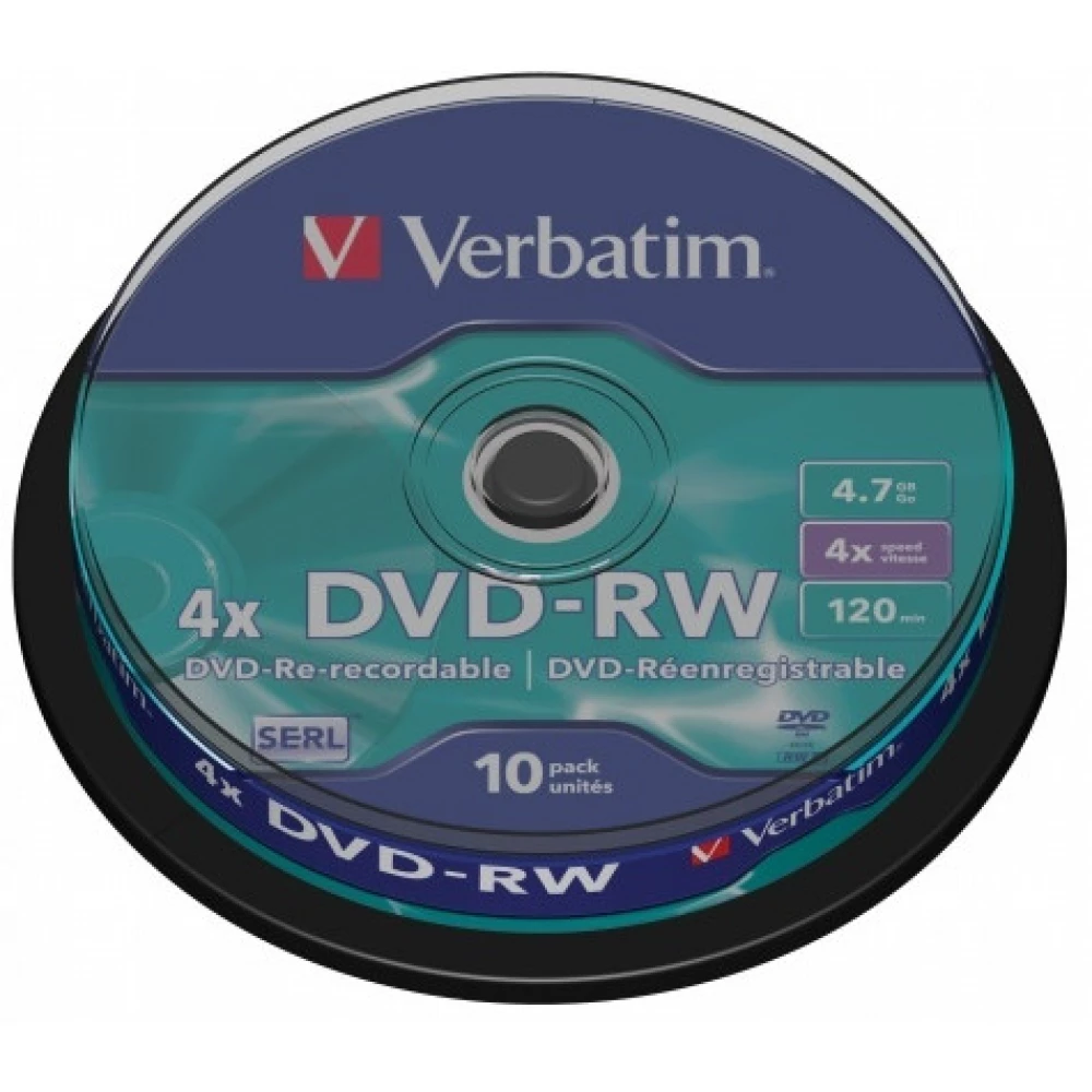 VERBATIM DVD-RW 4x 10db hengeres