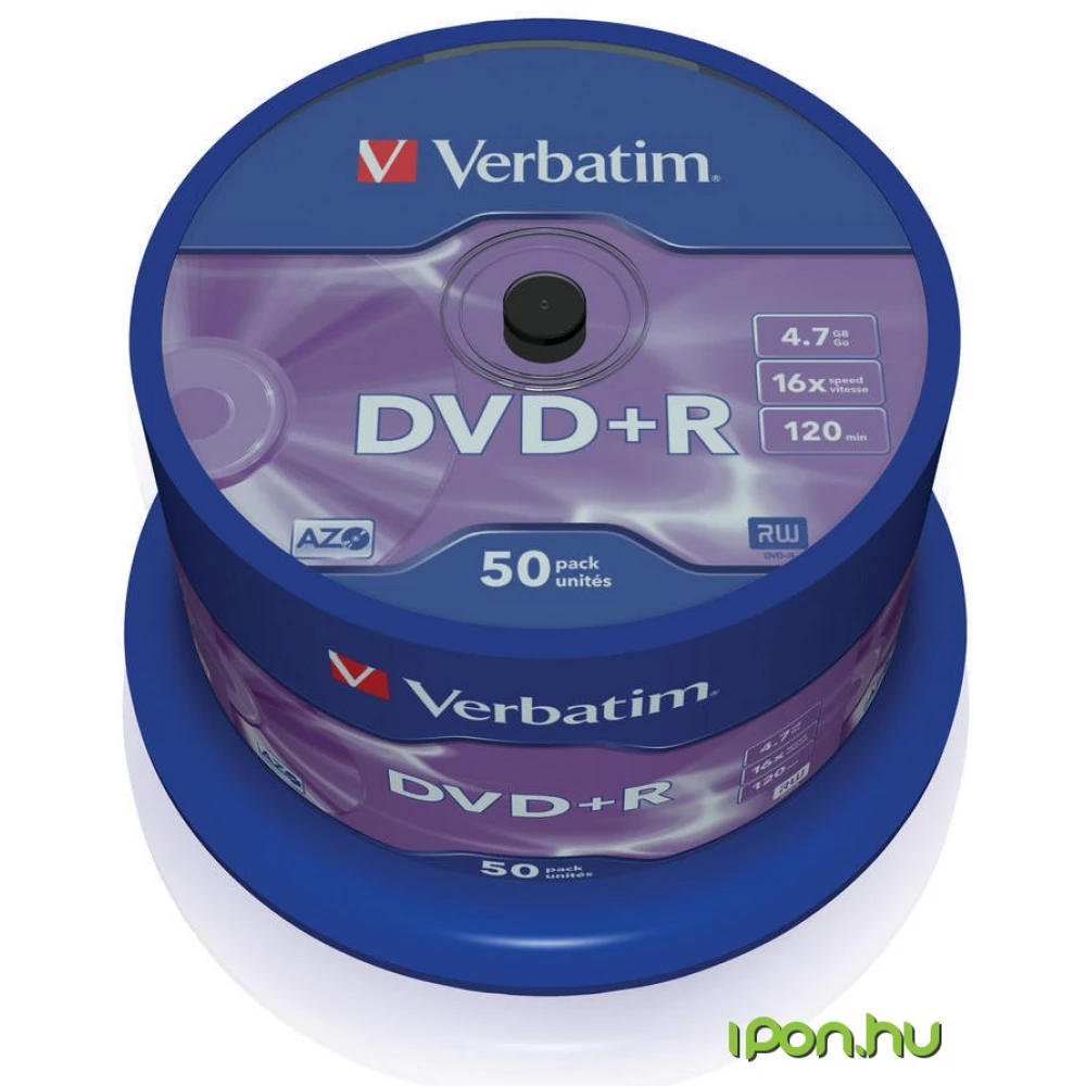 VERBATIM DVD+R 16x 50db hengeres