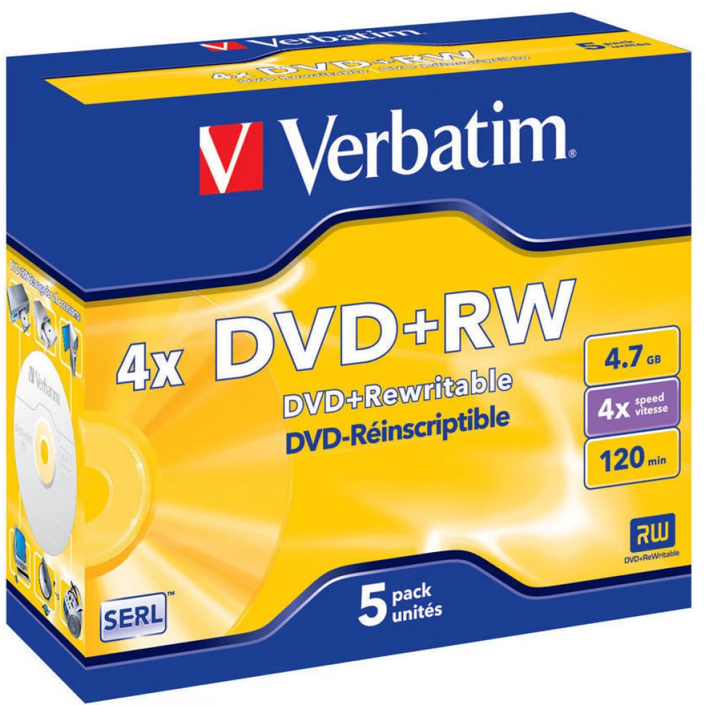 VERBATIM DVD+RW 4x SERL normál tok