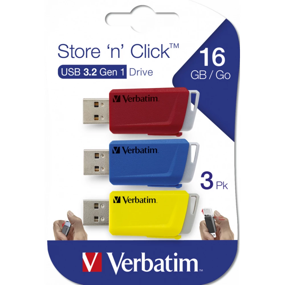 VERBATIM Store n Click 16GB USB 3.0 Mintás