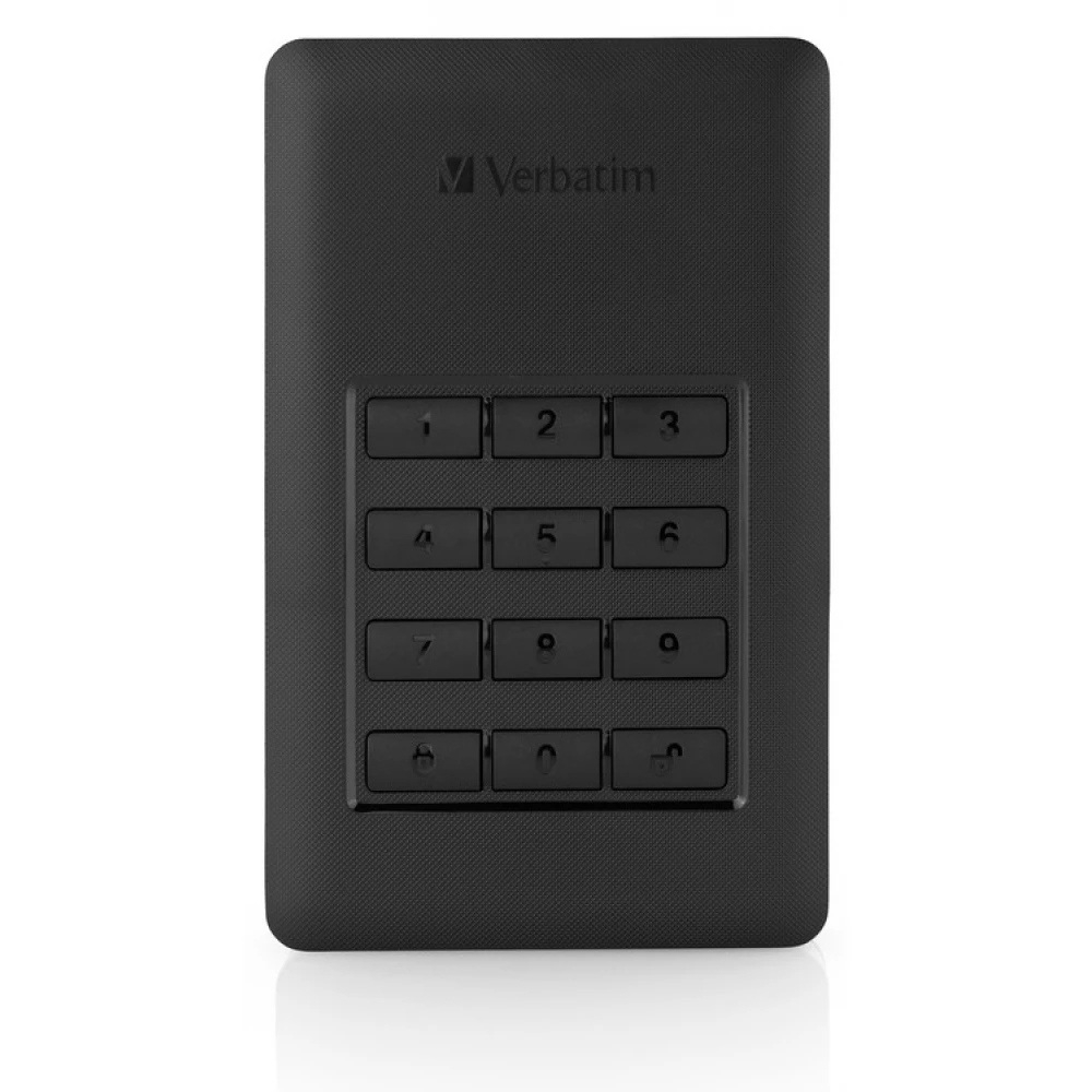 VERBATIM Store n Go Secure 2TB 2.5" USB 3.0 Type C Fekete 53403
