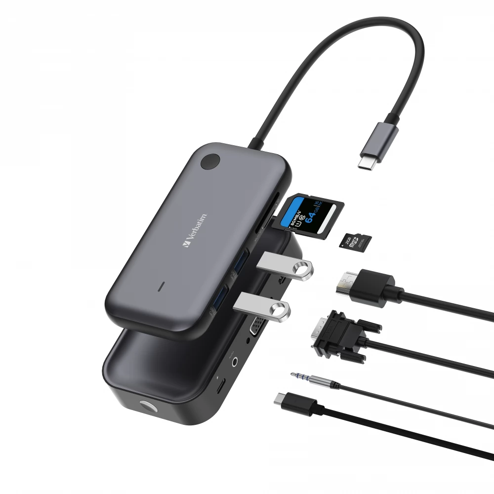 VERBATIM WDA-01 USB-C Wireless Display Adapter with Hub