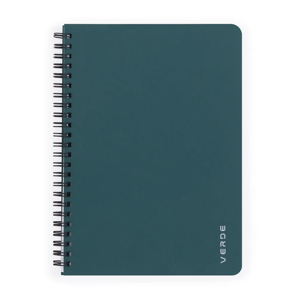 VERDE Spirálfüzet A5 60 lapos PP vonalas zöld