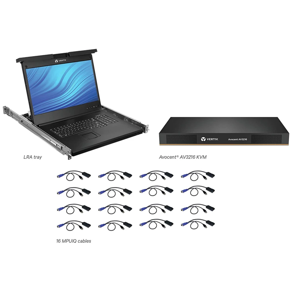 VERTIV LRA185KMM16D-205 LCD Local Rack Access Console