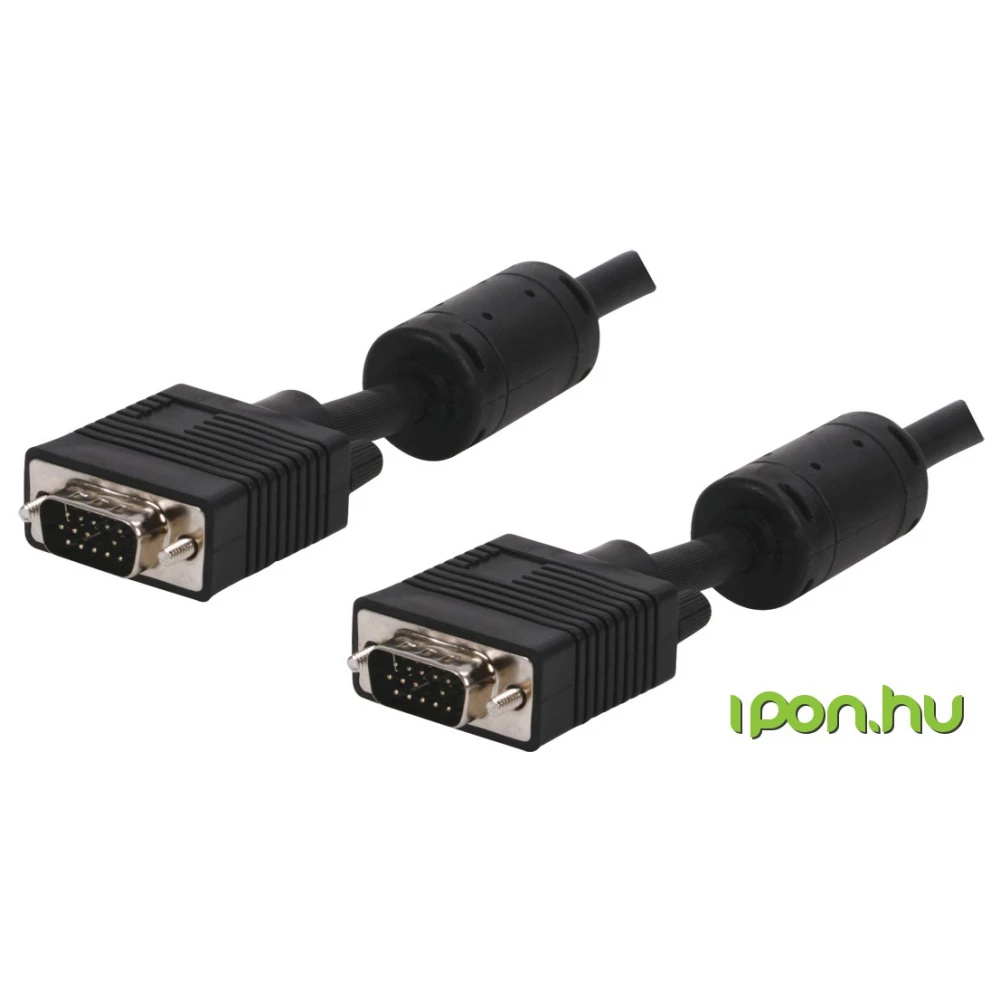 VGA/D-Sub Összekötő Fekete 2m CABLE-177