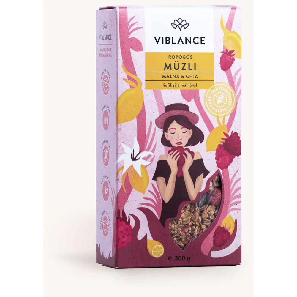 Viblance ropogós müzli málna&chia 300 g