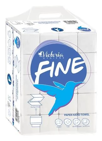 VICTORIA HYGIENE Fine Kéztörlő Z/V hajtogatott 2 rétegű 150 lap fehér