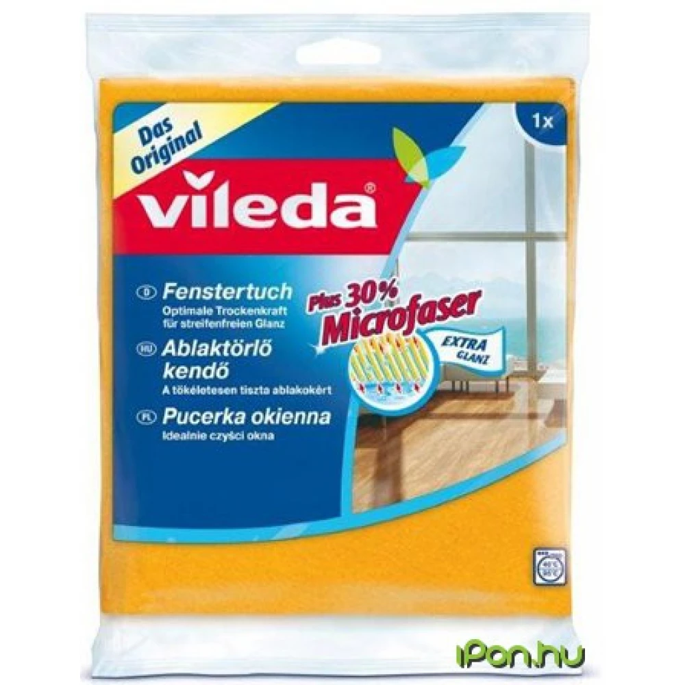 VILEDA Ablaktörlő kendő 30 % mikroszállal