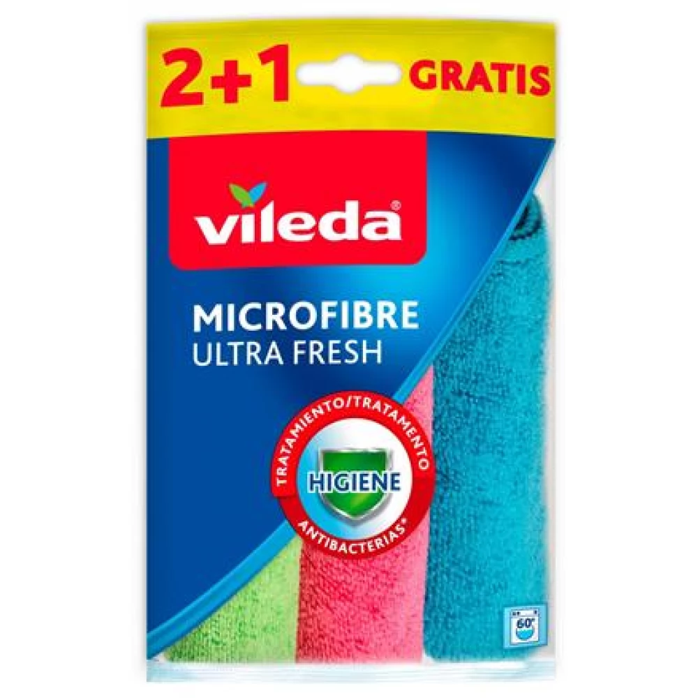 VILEDA F144826 Törlőkendő 30% mikroszállal 2+1 db