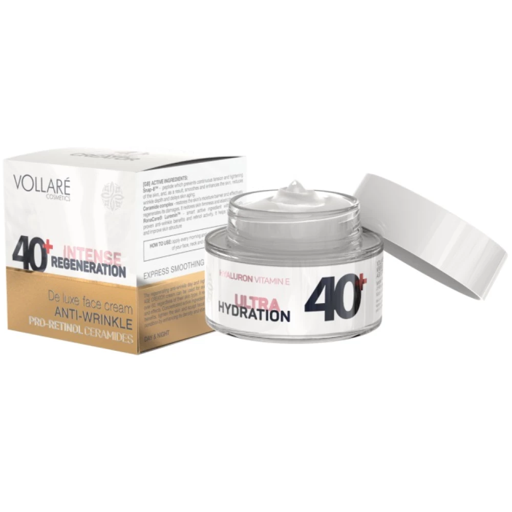 Vollaré age creator 40+ hyaluronsavas e-vitaminos és retinolos bőrhidratáló arckrém 50 ml