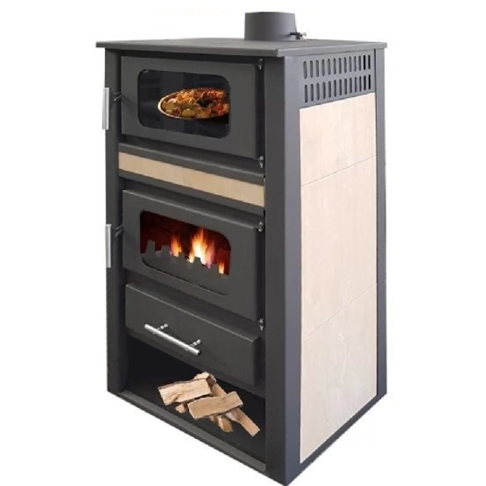 WARNEX Hunor Optima MF Ceramic Légfűtéses / sütős kandalló 10.61 kW bézs