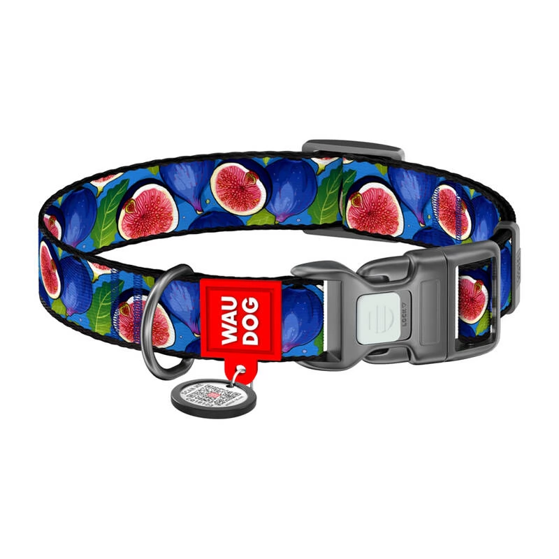 WAUDOG 282-4053 Fig Nylon dog collar with QR code M