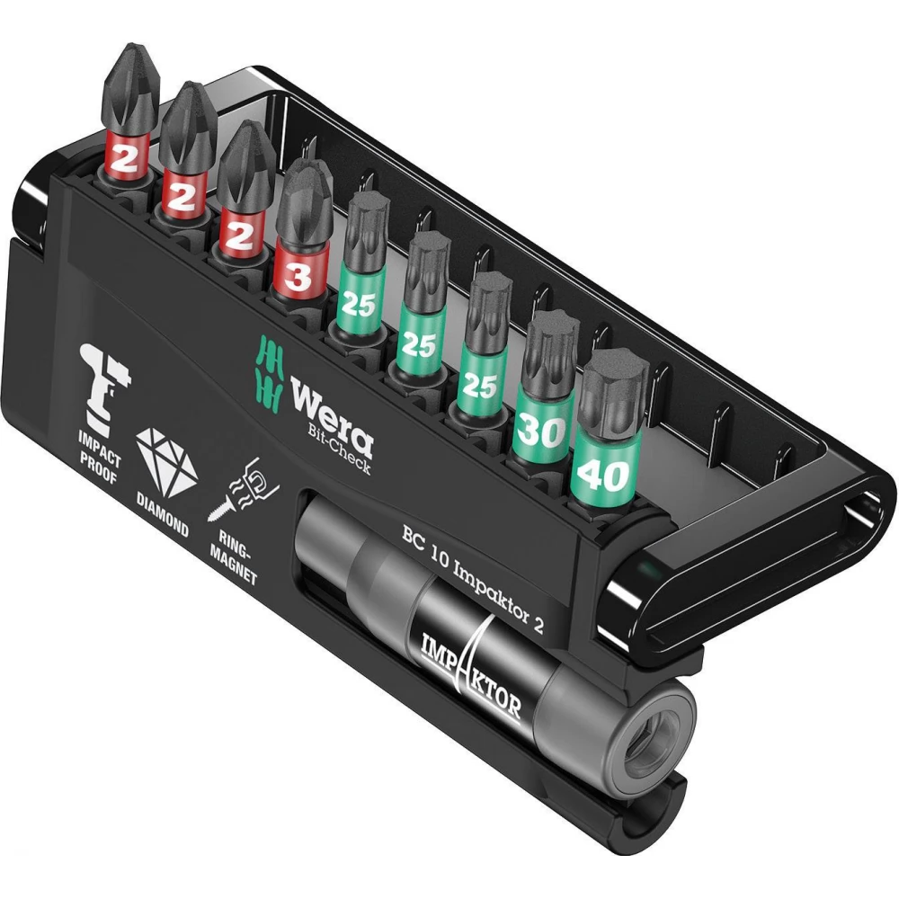 WERA 05057682001 Bit-Check 10 Impaktor 2 bitfej készlet 10db-os
