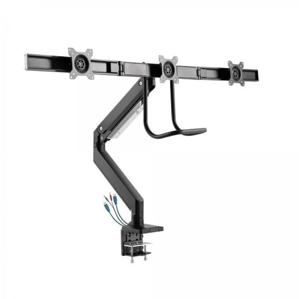 WHITE SHARK Rhamses III Asztali monitortartó tripla 17"-27" fekete