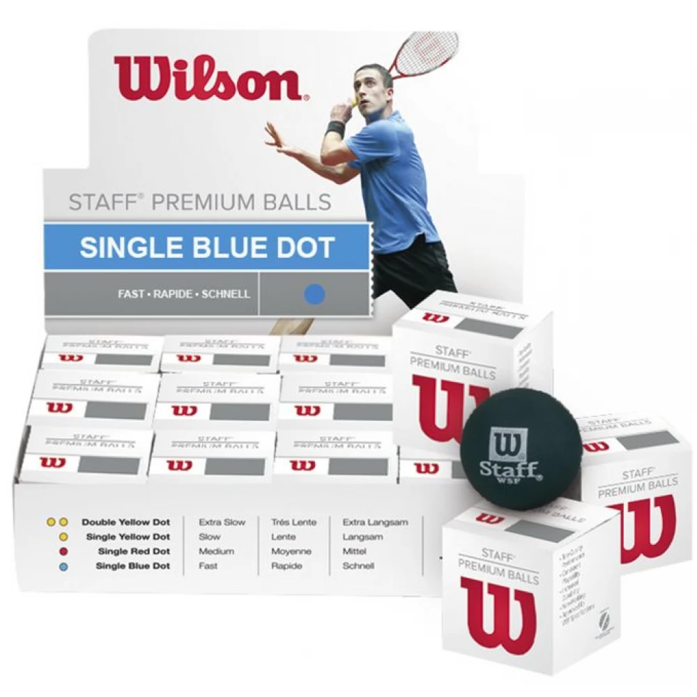 WILSON SPORT Squash labda Staff kék