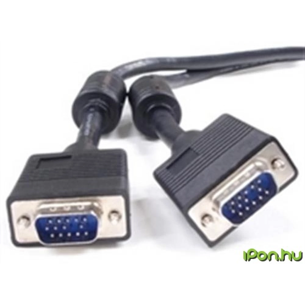 WIRETEK VGA/D-Sub Összekötő Fekete 5m PV13E-5