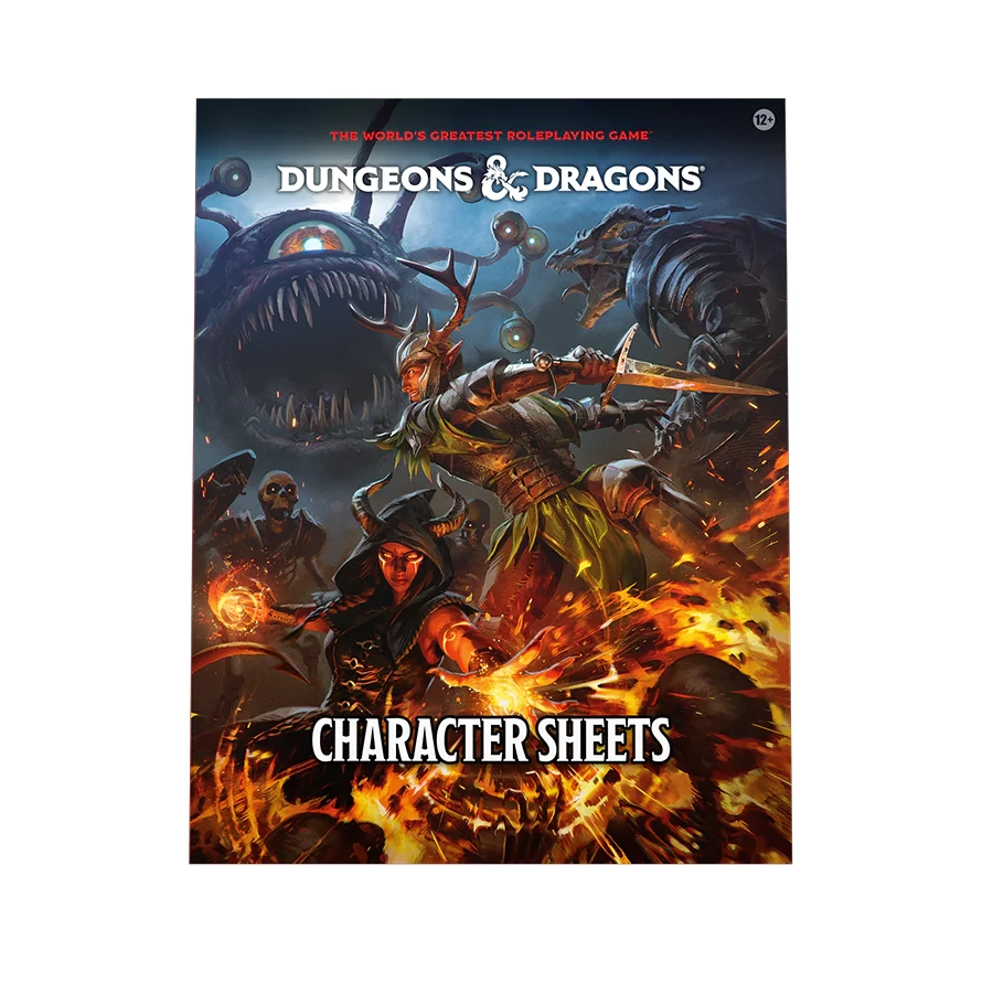 WIZARD OF THE COAST Character Sheets 2024 karakterlapok kalandjáték könyv