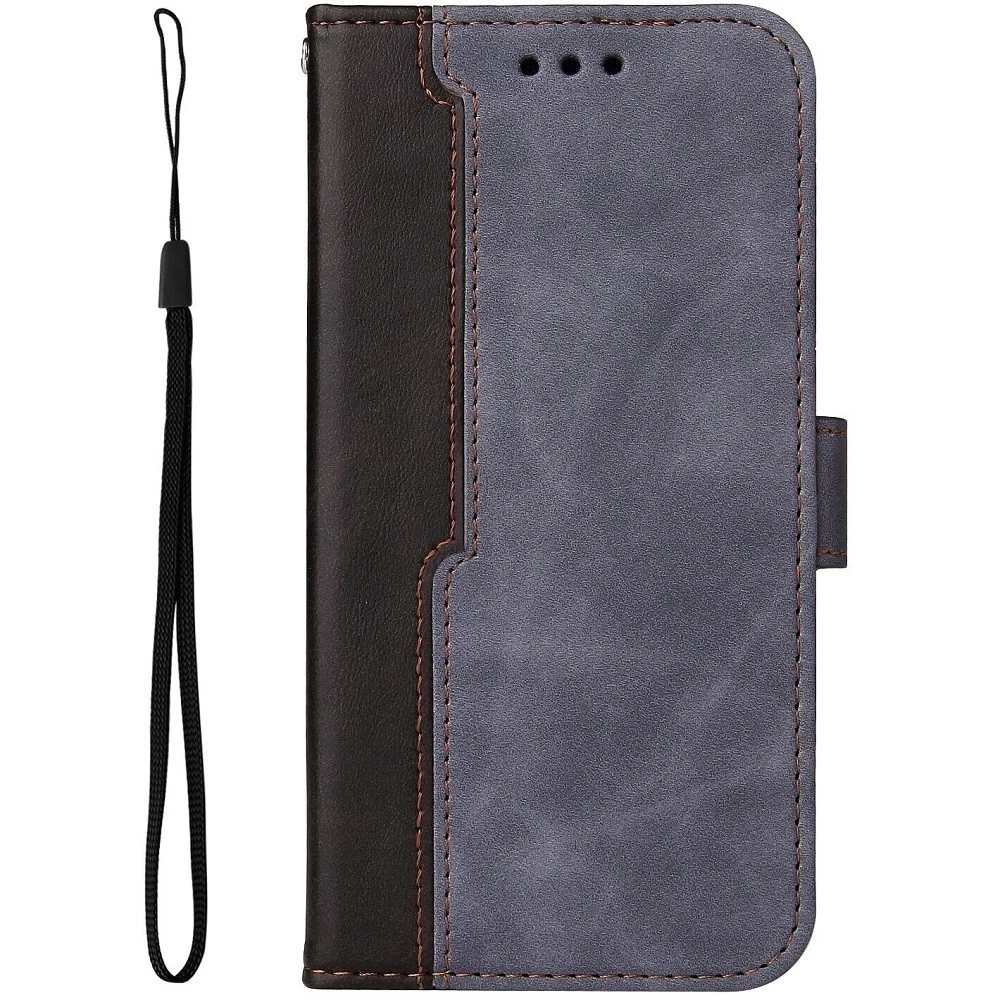 WOOZE Colour Wallet oldalra nyitható tok kártyatartóval kézpánttal Samsung Galaxy S25 Plus szürke