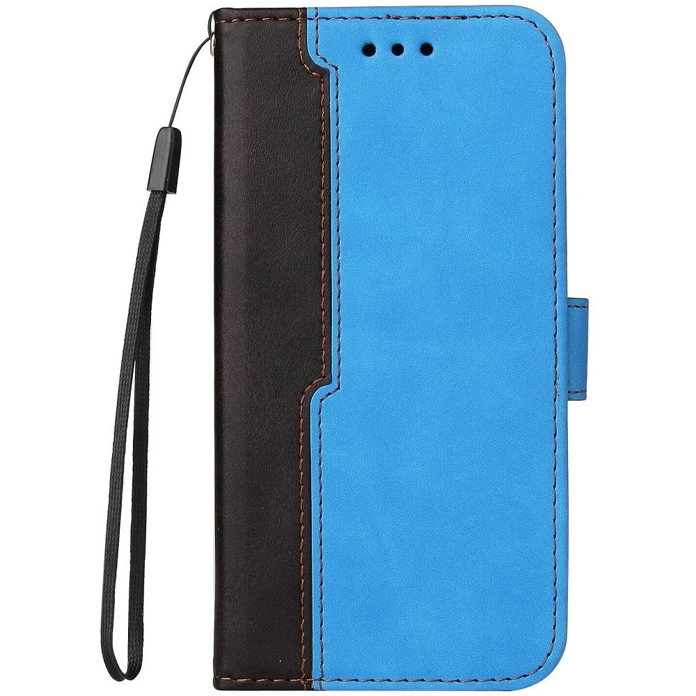 WOOZE Colour Wallet oldalra nyíló tok kártyatartóval kézpánttal Apple iPhone 16 Pro kék