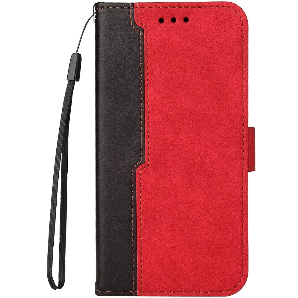 WOOZE Colour Wallet oldalra nyíló tok stand kártyatartóval kézpánttal Xiaomi Redmi Note 13 Pro 5G / Poco X6 5G piros
