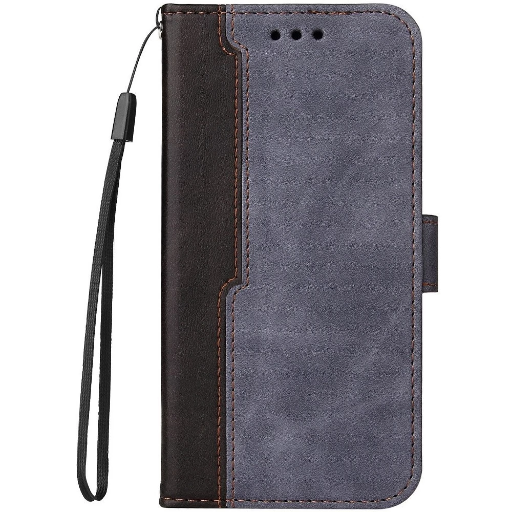 WOOZE Colour Wallet Oldalra nyíló tok stand kártyatartóval kézpánttal Xiaomi Redmi 10 5G / Redmi Note 11E szürke