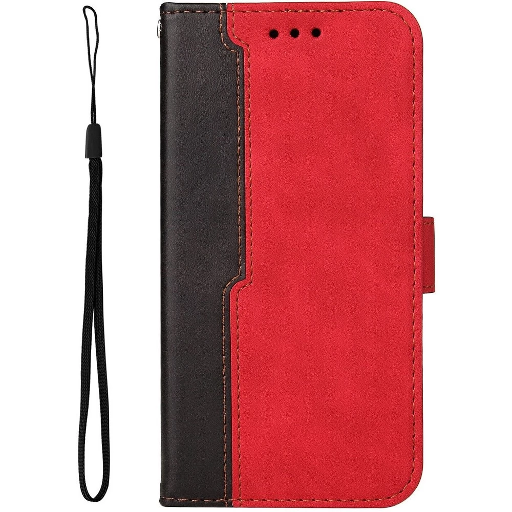 WOOZE Colour Wallet oldalra nyíló tok Xiaomi Redmi 12C piros