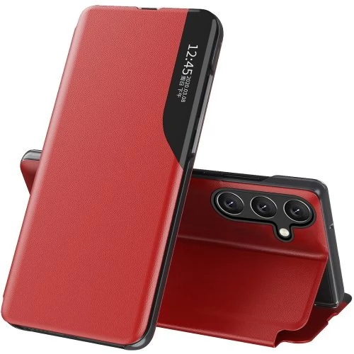 WOOZE FashionBook Oldalra nyíló tok Samsung Galaxy A25 5G piros