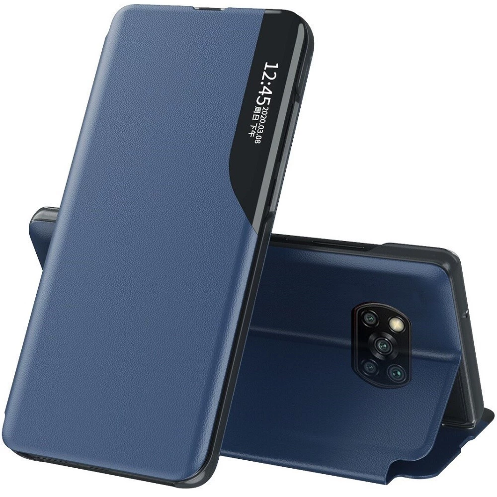WOOZE FashionBook Oldalra nyíló tok Samsung Galaxy A42 5G kék