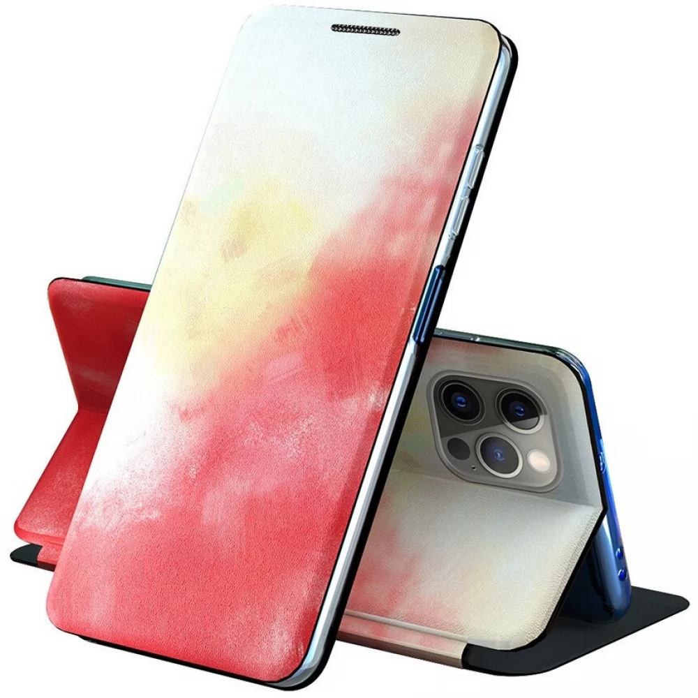WOOZE Flashy Colors Oldalra nyíló tok Xiaomi Poco M3 piros